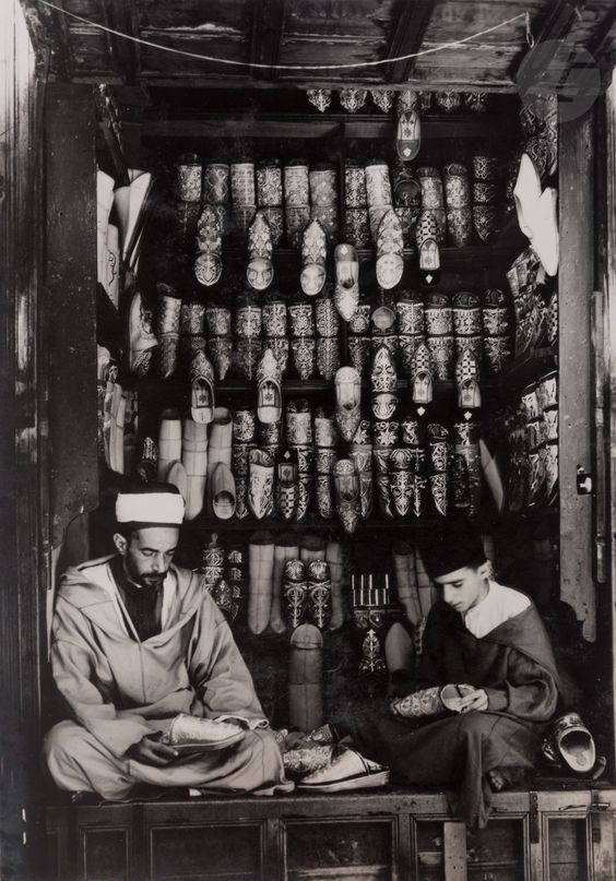 Local artisans in Fez crafting traditional goods